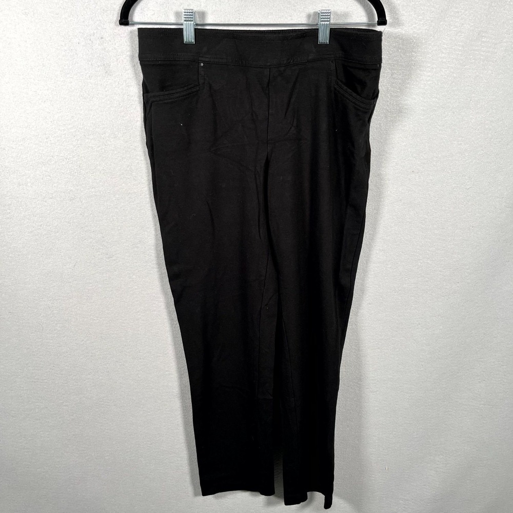 89th + Madison Dress Pants Womens Medium Black Rayon Stretch Career Business‎